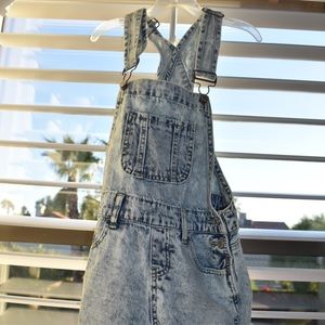 Acid Wash Short Overalls (kids)